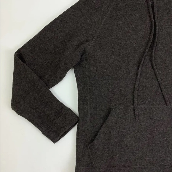 Modern Amusement Mens Sz L Lambswool Blend Knit Hoodie Brown Pullover Style - Picture 2 of 4